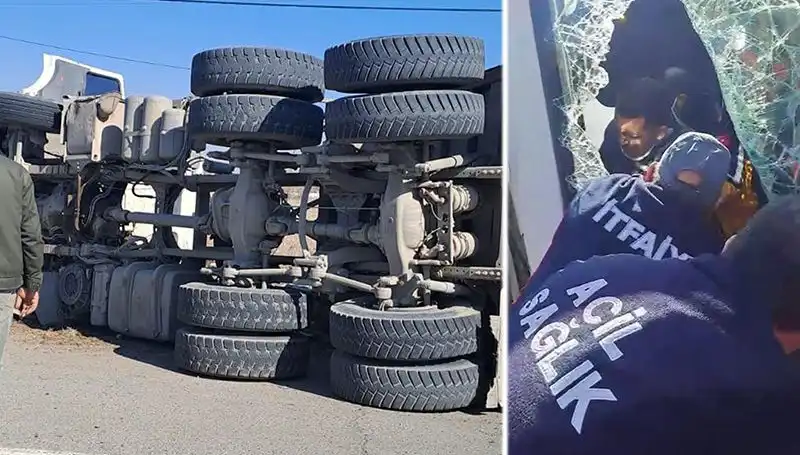 Virajı Alamayan Kamyon, Yolda Trajedik Bir Kaza Yaptı