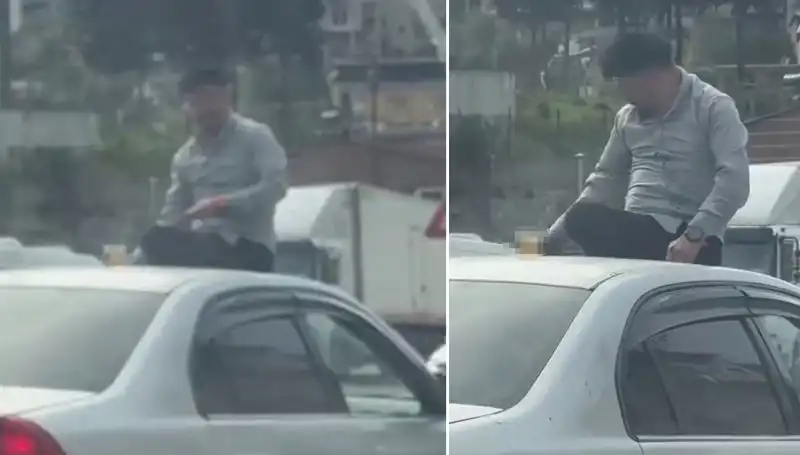 Trafikte Pes Dedirten Olay: Otomobil Üzerinde Alem Yapan Gençler