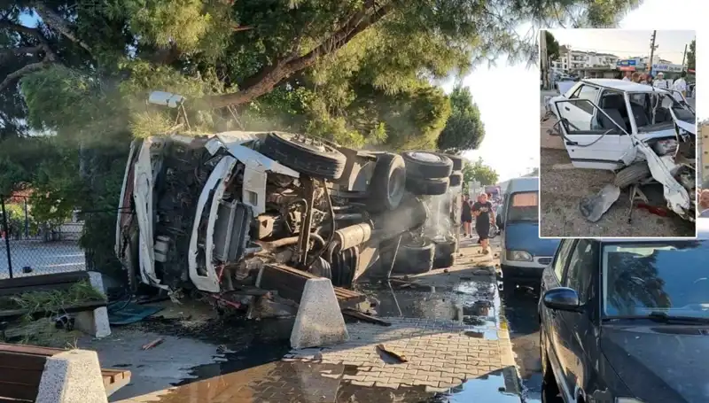 Freni Patlayan Kamyon, Trafik Işığında Çarpışmalara Neden Oldu!