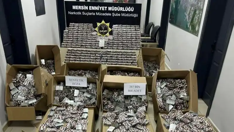 Mersin'de Şok Operasyon: 387 Bin Uyuşturucu Hap Ele Geçirildi!