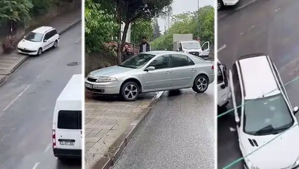 Otobüs Mazot Sızdırınca Duramayan Araçlar Panik Yarattı