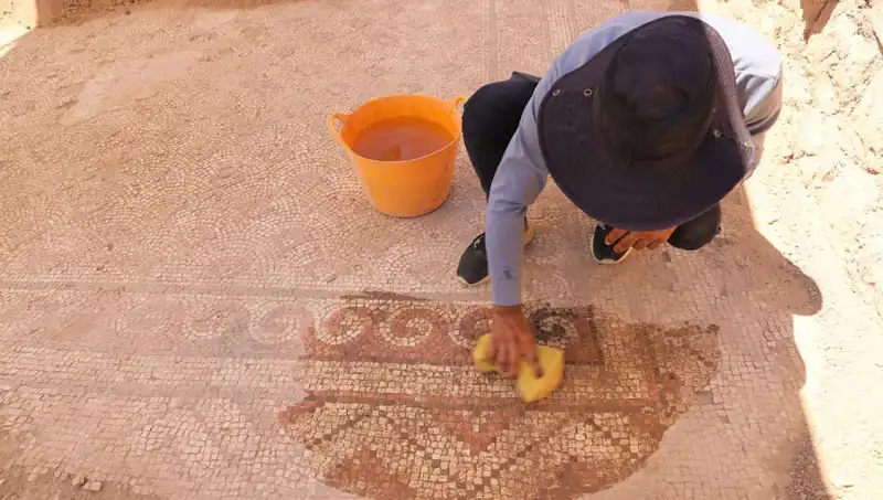 Neredeyse Bozulmamış 1500 Yıllık Mozaik Mardin'de Gün Yüzüne Çıktı