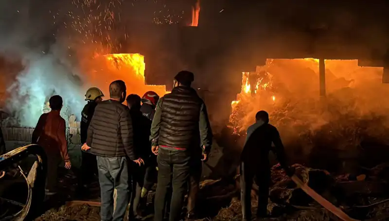Bolu'da Eşsizi Yangın: Ahırda Büyük Hasar Meydana Geldi