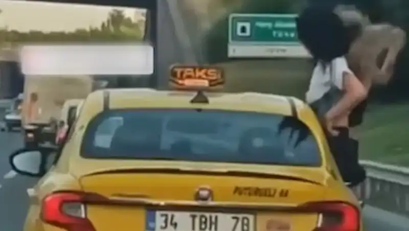 TEM Otoyolu'nda İnanılmaz Taksici Yürekleri Ağızlara Getirdi